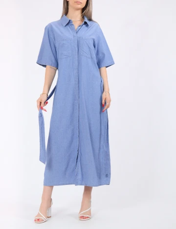 Rochie lunga Pieces, albastru
