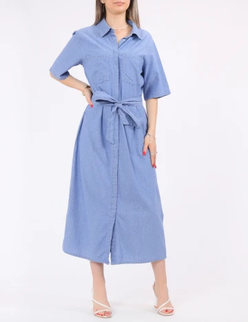 Rochie lunga Pieces, albastru