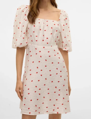 Rochie scurta Vero Moda, ecru Alb