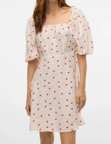 Rochie scurta Vero Moda, ecru Alb
