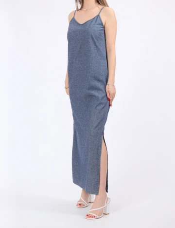 Rochie lunga Pieces, albastru