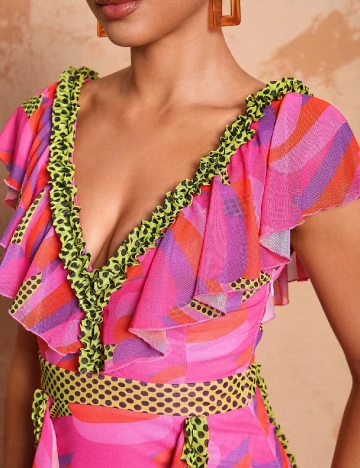 Rochie scurta SHEIN, roz