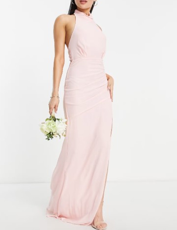 
						Rochie lunga TFNC London, roz