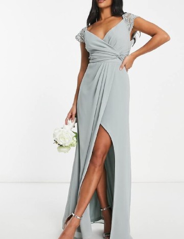 
						Rochie lunga TFNC London, verde