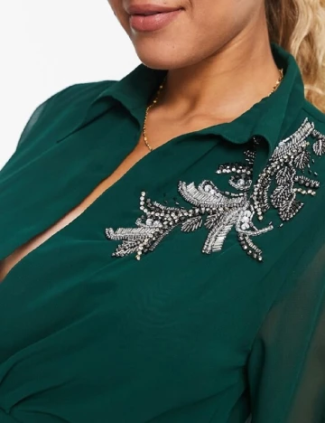 Rochie scurta Hope & Ivy, verde