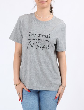 
						Tricou Pieces, gri