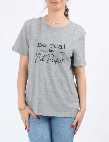 Tricou Pieces, gri
