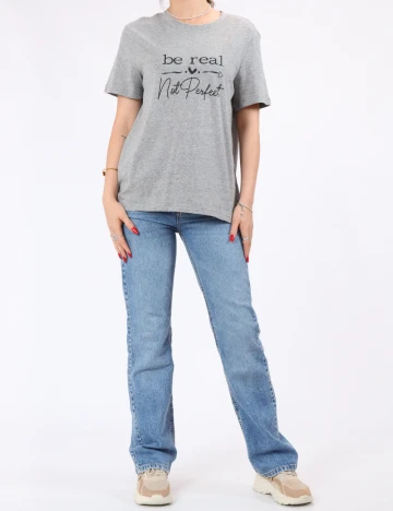 Tricou Pieces, gri