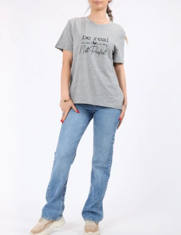 Tricou Pieces, gri