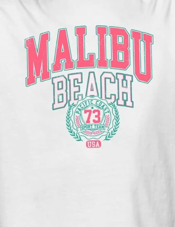 Tricou Pieces, alb Alb