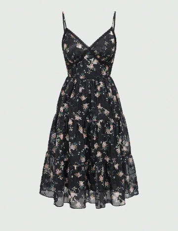 Rochie medie Romwe, negru