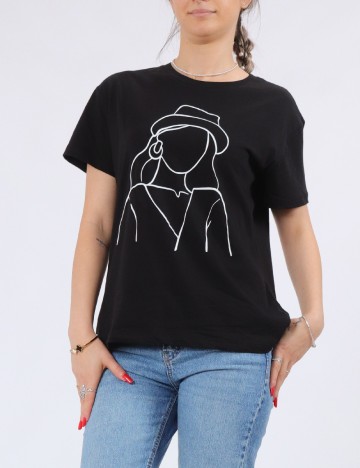 Tricou Pieces, negru