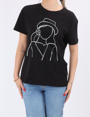 Tricou Pieces, negru