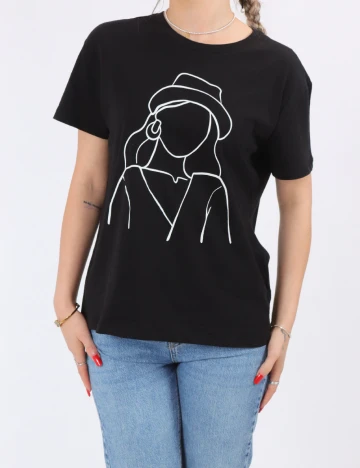 Tricou Pieces, negru