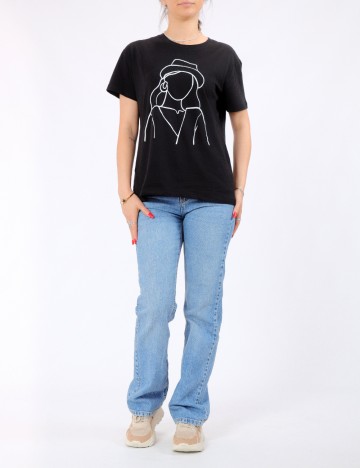 Tricou Pieces, negru
