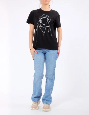 Tricou Pieces, negru