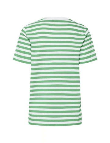 Tricou Pieces, verde/alb