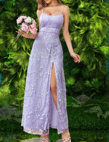Rochie lunga Double Crazy, mov
