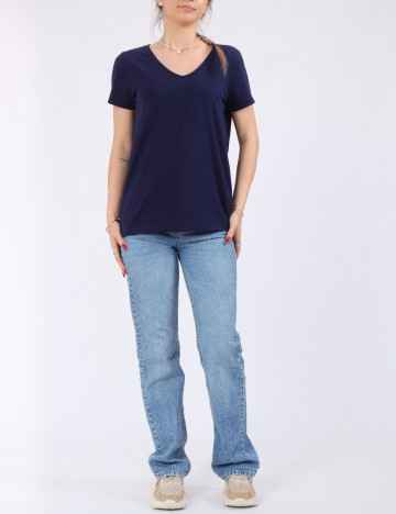 Tricou Pieces, bleumarin