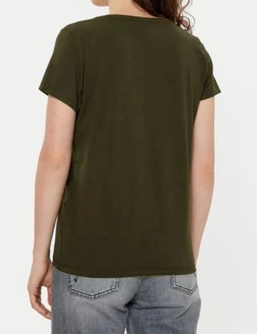 Tricou Pieces, kaki