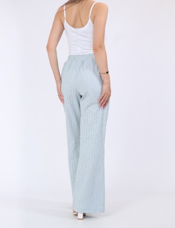 Pantaloni Pieces, albastru