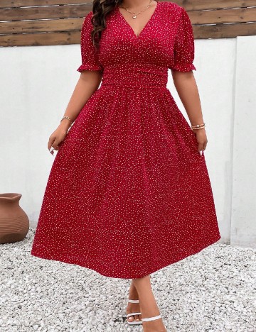 
						Rochie lunga SHEIN CURVE, rosu
