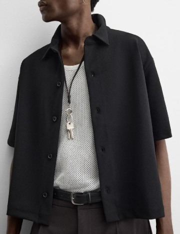 Camasa Oversize Zara, negru