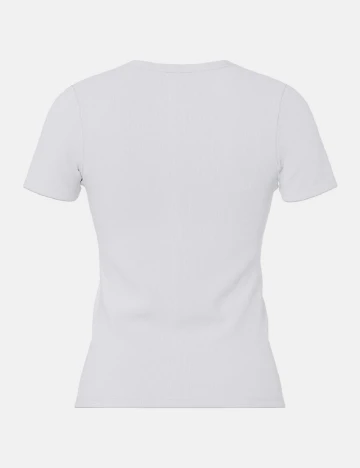 Tricou Pieces, alb