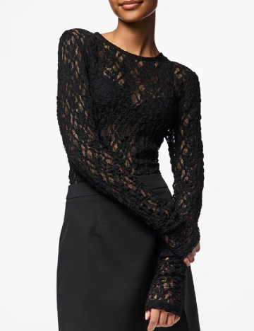 Bluza Pieces, negru Negru