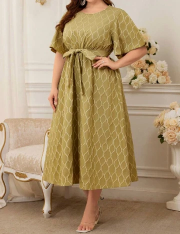 Rochie medie SHEIN CURVE, verde Verde