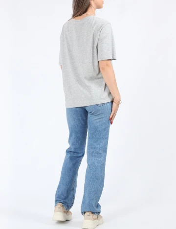 Tricou Pieces, gri