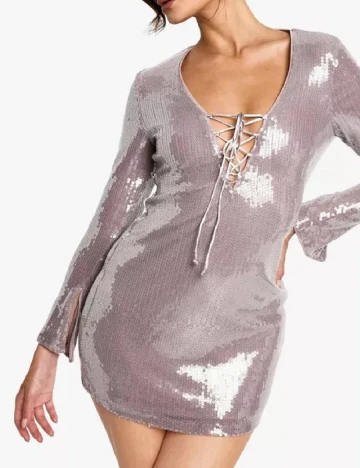 Rochie scurta Boohoo, mov Mov