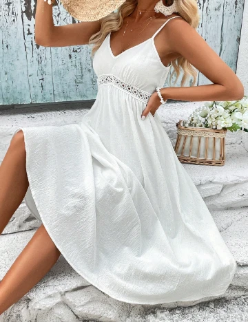 Rochie medie SHEIN, alb