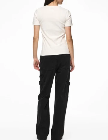 Tricou Pieces, alb
