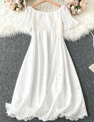 Rochie medie SHEIN CURVE, alb