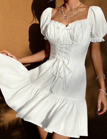 Rochie scurta SHEIN, alb