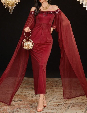
						Rochie lunga SHEIN, rosu