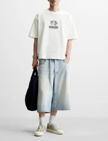 Tricou Zara, alb Alb