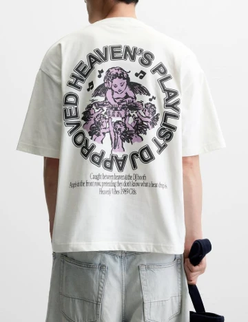 Tricou Zara, alb Alb