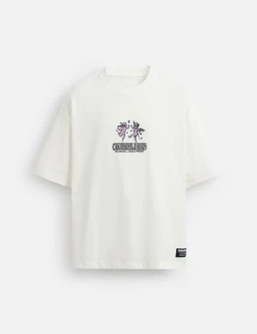 Tricou Zara, alb Alb