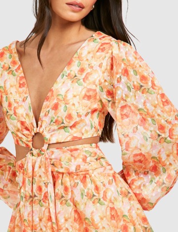 Rochie scurta Boohoo, portocaliu