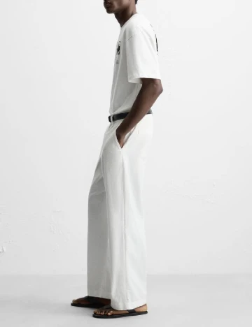 Tricou Zara, alb Alb