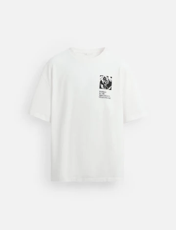 Tricou Zara, alb Alb