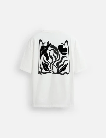 Tricou Zara, alb Alb