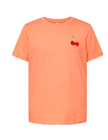 Tricou Pieces Kids, corai Portocaliu