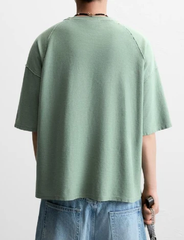 Tricou Oversize Zara, verde Verde