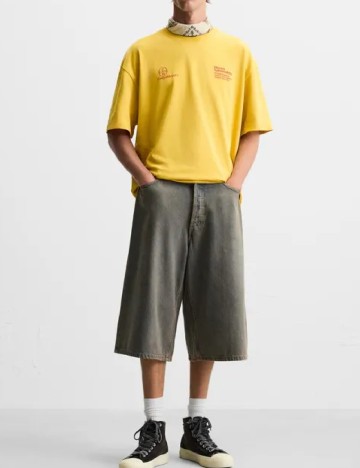 
						Tricou Zara, mustar