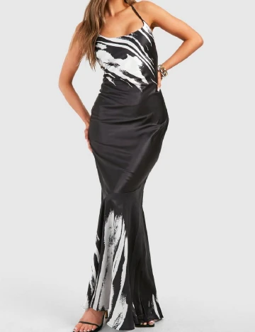 Rochie lunga Boohoo, negru