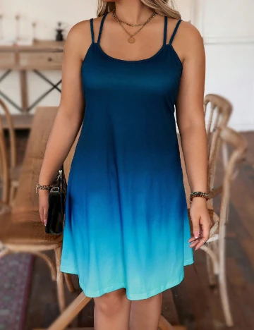 Rochie scurta SHEIN CURVE, albastru