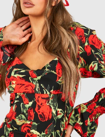Rochie scurta Boohoo, floral print Floral print